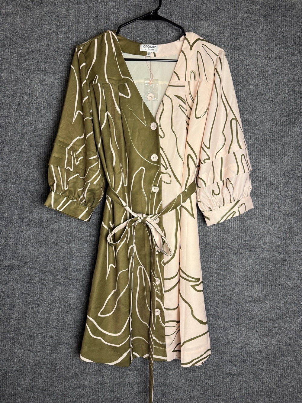 CROSBY by Mollie Burch Lennie Dress in Climbing Ivy Size Large NWOT